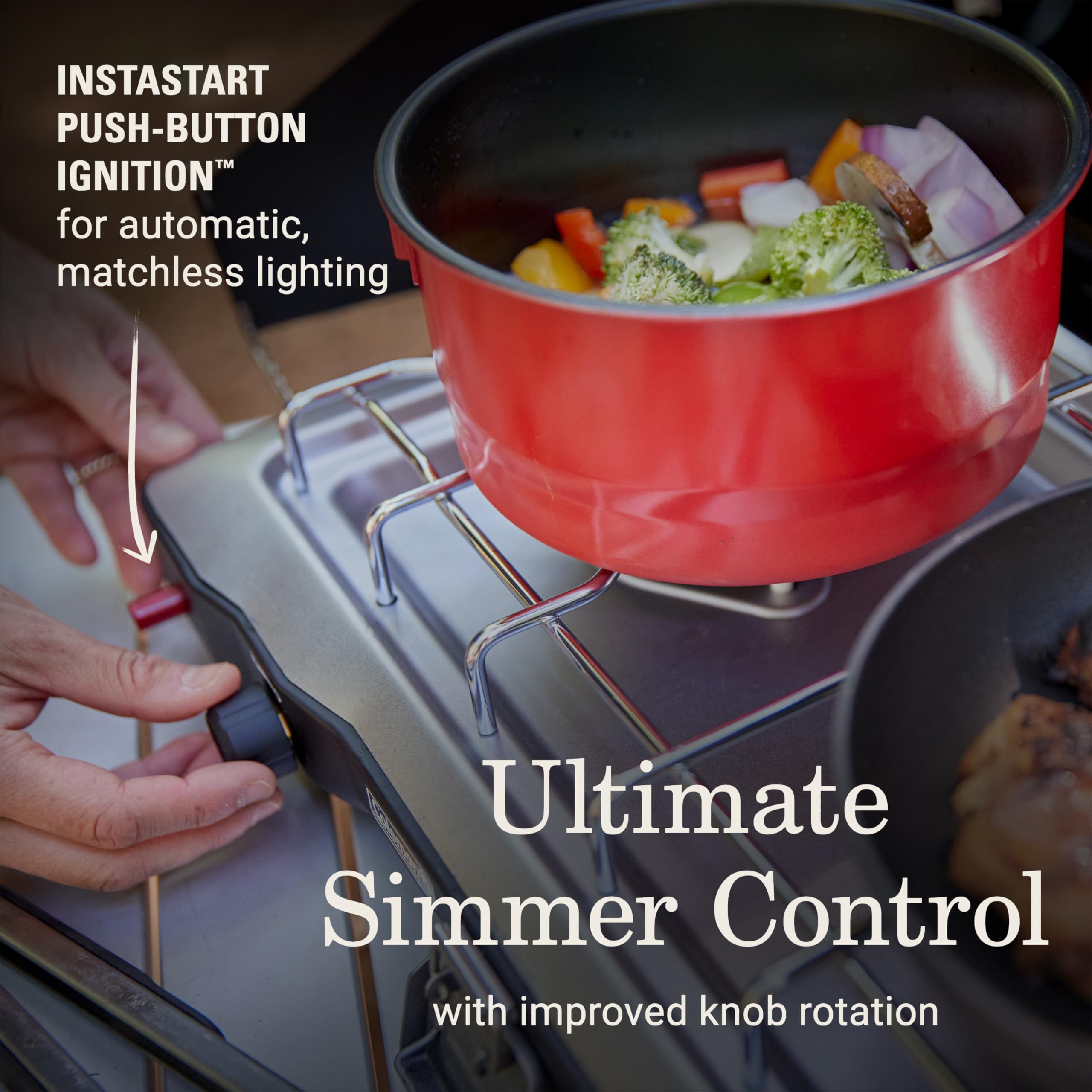 Coleman Triton+ 2-Burner Propane Camping Stove with InstaStart